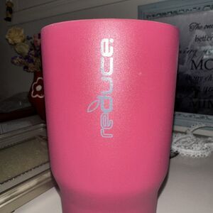 REDUCE 34 OzMug Tumbler Stainless Steel Large Mug 3 In 1 Lid Burgundy Color